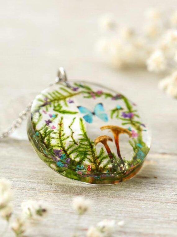 Fantasy Mushroom Necklace - Magical Fairytale Jewelry