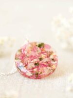 Flower Preservation Wedding Resin Necklace | Keepsake Gift for Bride