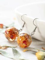 Bridal Bouquet Earrings Dangle | Flower Preservation Jewelry