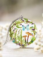 Fantasy Mushroom Necklace - Magical Fairytale Jewelry