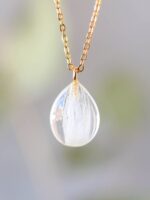 Flower memorial keepsake necklace, Handmade with Dried flower jewelry, Memorial gift for loss, Funeral flower keepsake