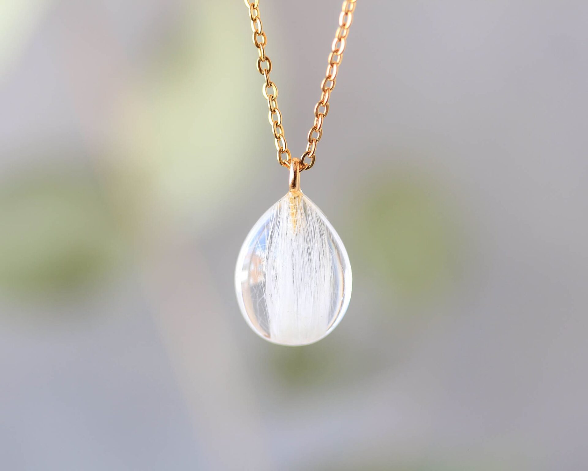 Flower memorial keepsake necklace, Handmade with Dried flower jewelry, Memorial gift for loss, Funeral flower keepsake